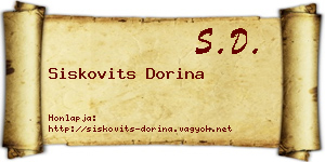 Siskovits Dorina névjegykártya
