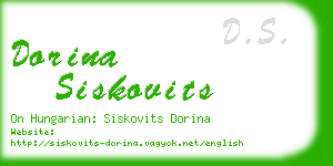 dorina siskovits business card